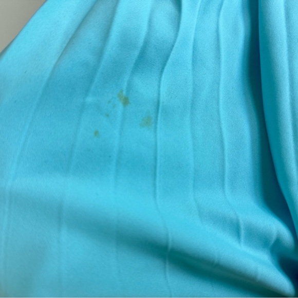 Vintage 70s Miss Hart California Blue Peasant Prairie Victorian Lace dress *Flaw - Picture 14 of 14